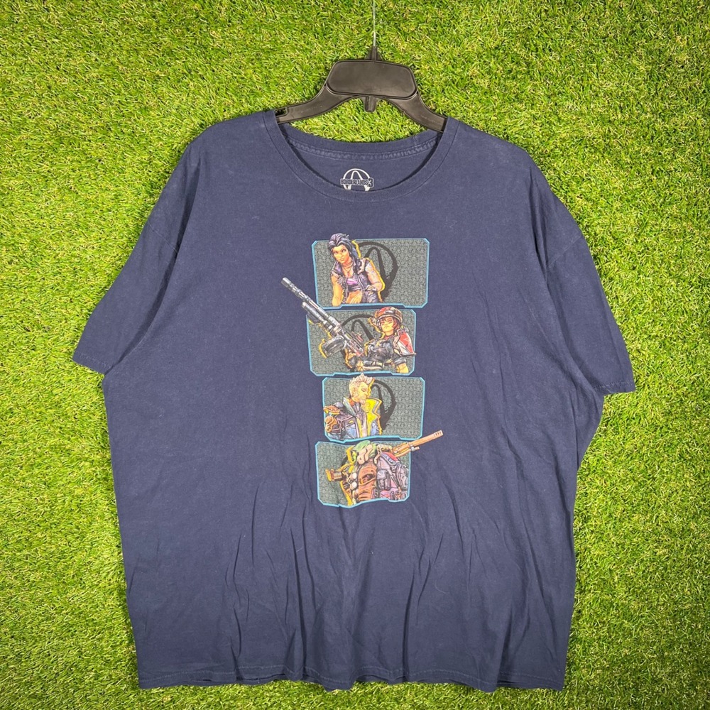 Borderlands 3 Video Game Graphic T-Shirt  2XL Navy Blue Character Tee‎ 2019